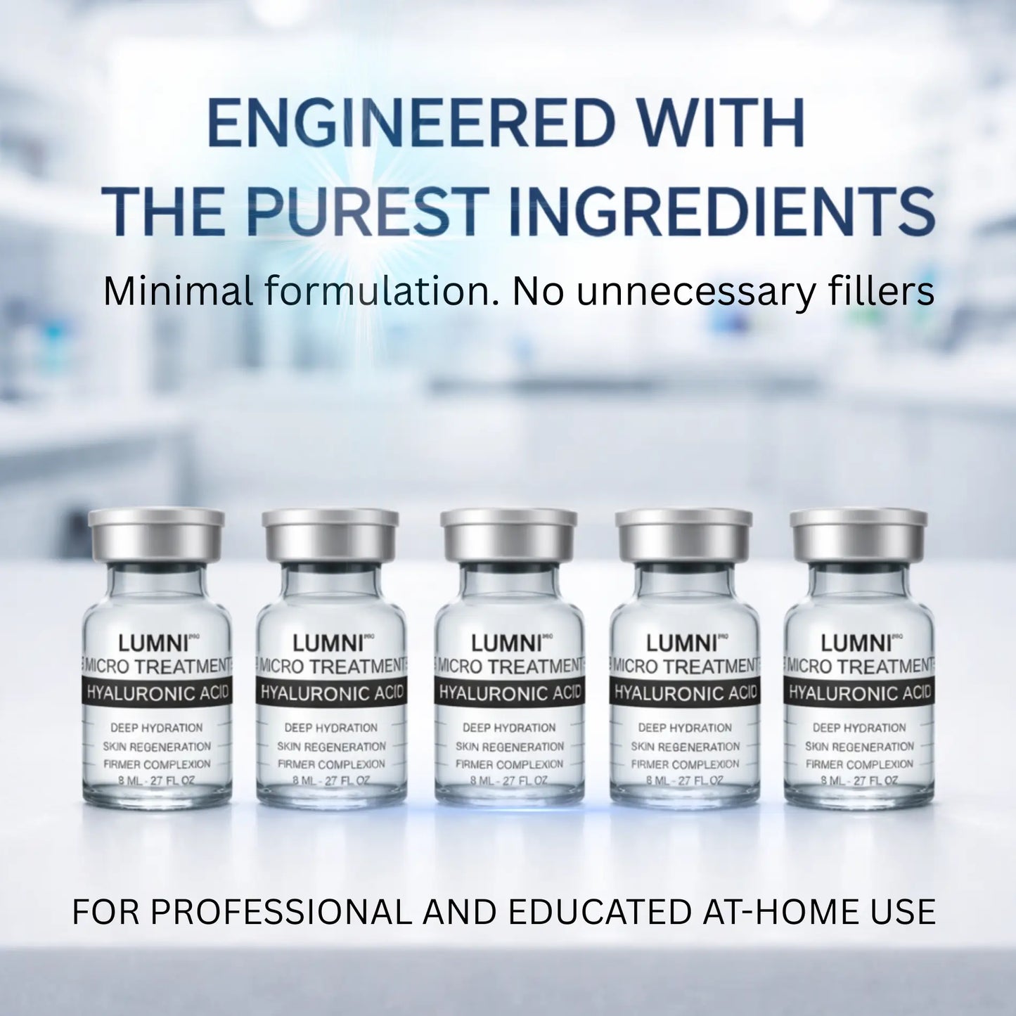 microneedling serum with pure hyaluronic acid used for professional use and home use