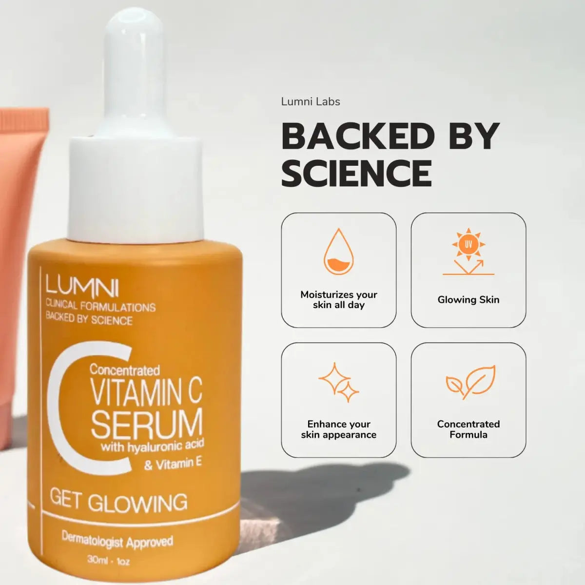 Lumni Concentrated Vitamin C Serum | Brighten, Hydrate & Protect - LushnLavish.com