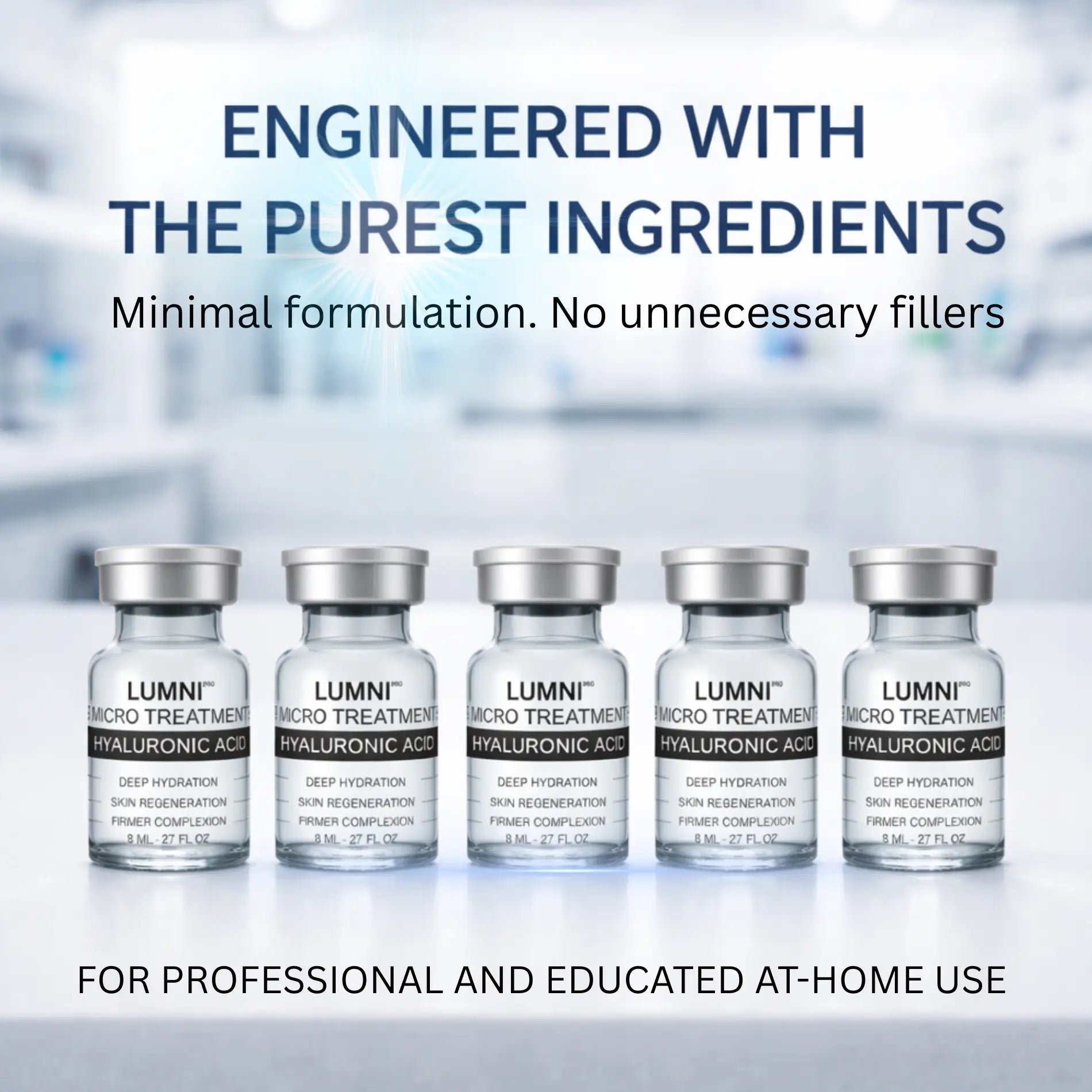 microneedling serum with pure hyaluronic acid used for professional use and home use