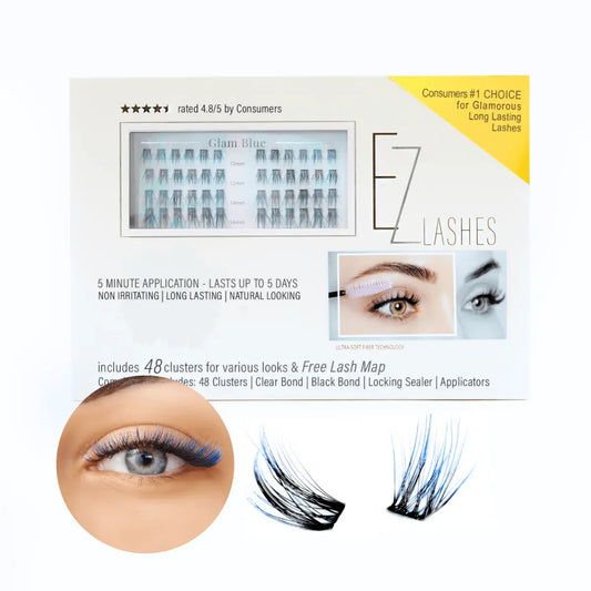 Glam Blue EZ Lashes Eyelash Clusters - LushnLavish.com