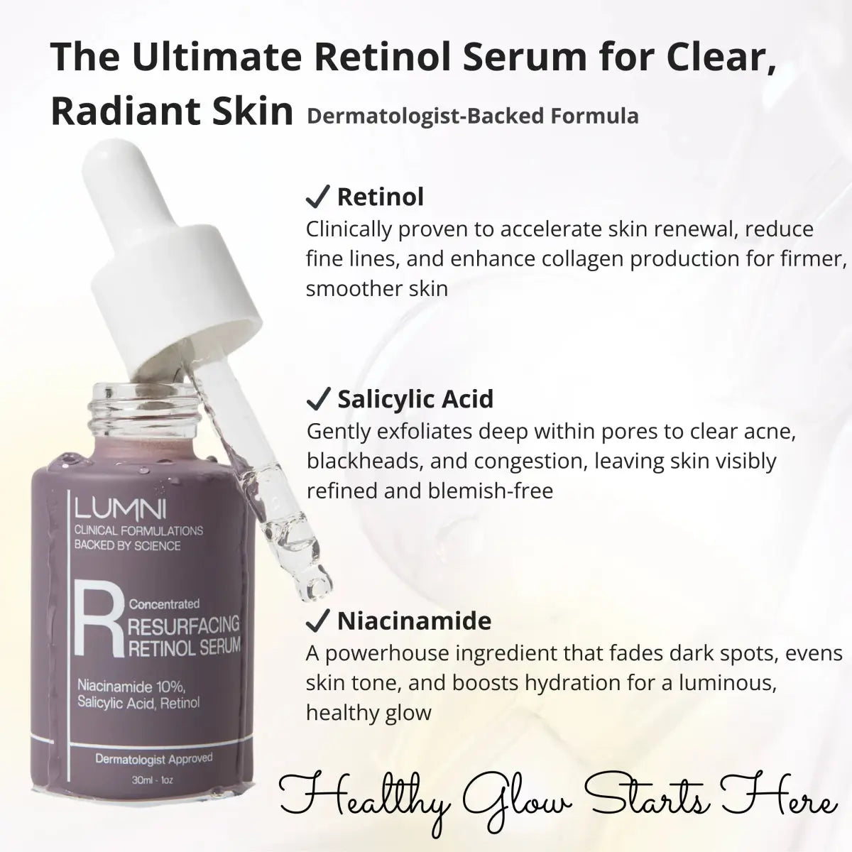 Lumni Retinol Serum | Exfoliate with purest Ingredients - LushnLavish.com