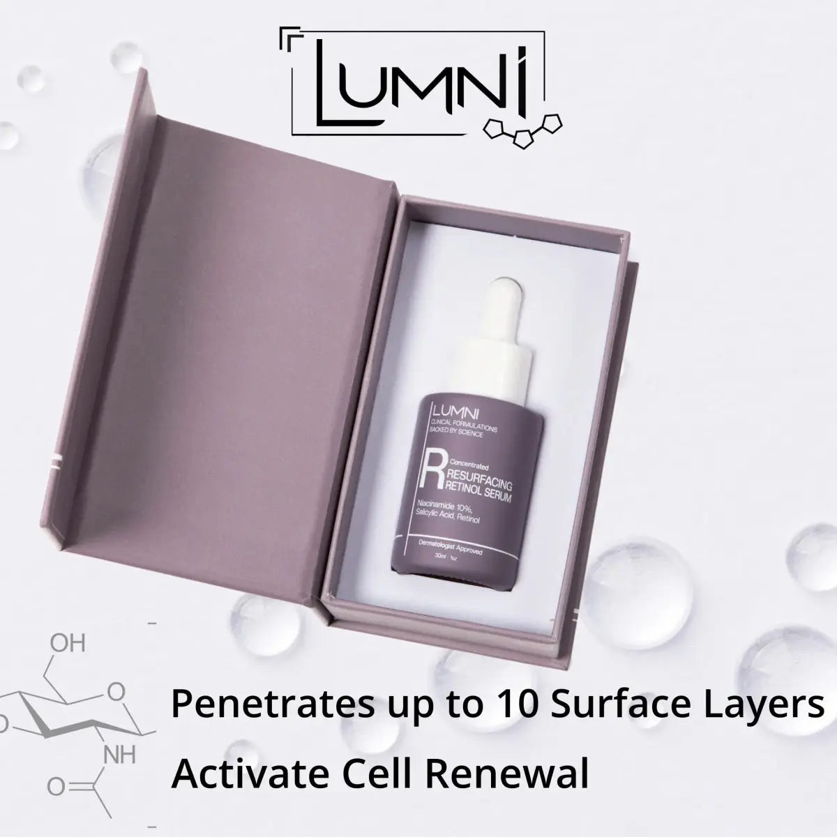 Lumni Retinol Serum | Exfoliate with purest Ingredients - LushnLavish.com