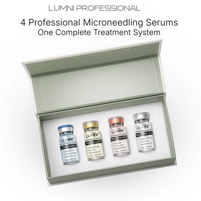 lumni professional microneedling serum system with collagen peptox triple peptide and hyaluronic acid